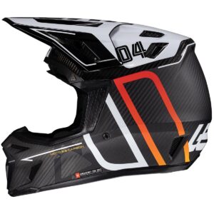 LEATT Kit Moto 9.5 Carbon / White 2025 Helmet - Image 4
