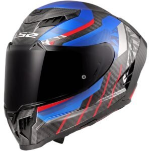 LS2 FF807 Dragon Trax Blue / Red Helmet - Image 1