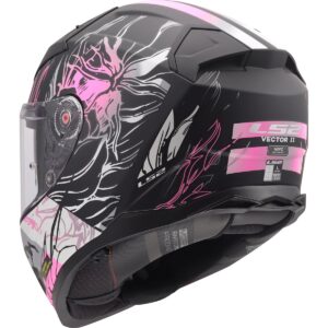 LS2 FF811 Vector II Darflo Matt Black / Pink Helmet - Image 3