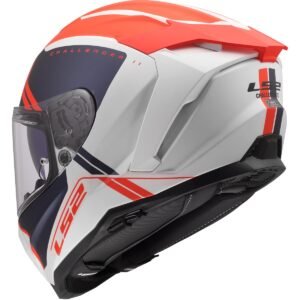LS2 FF817 Challenger II Titán Matt Blanco / Azul / Casco Rojo - Imagen 3