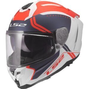 LS2 FF817 Challenger II Titán Matt Blanco / Azul / Casco Rojo - Imagen 1