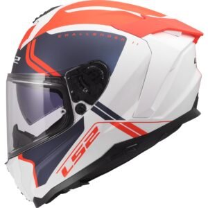 LS2 FF817 Challenger II Titán Matt Blanco / Azul / Casco Rojo - Imagen 2