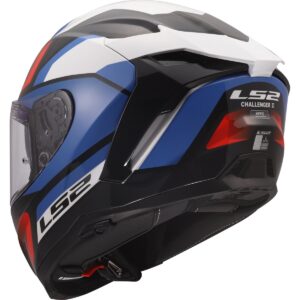 LS2 FF817 Challenger II Viper White / Blue / Red Helmet - Image 3