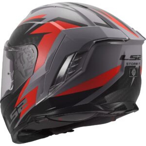 LS2 FF818 Storm III Dynamo Grey / Red Helmet - Image 3