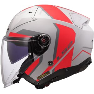 LS2 OF603 Infinity II Focus Matt Grey / Red Helmet - Image 2
