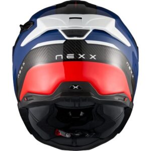 NEXX X.TR Carbon Rush Blue / Red Helmet - Image 3