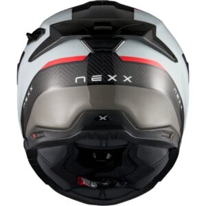 NEXX X.TR Carbon Rush Grey / Red Helmet - Image 3