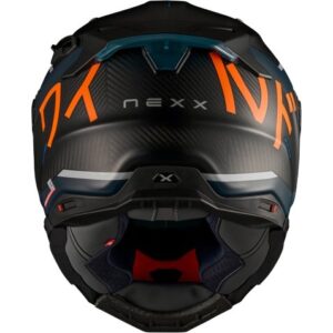 NEXX X.WST3 Carbon Orange / Blue Matt Helmet - Image 3