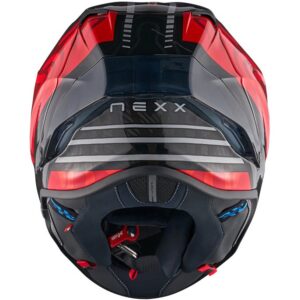 NEXX X.R3R Carbon Swirl Red Helmet - Image 3