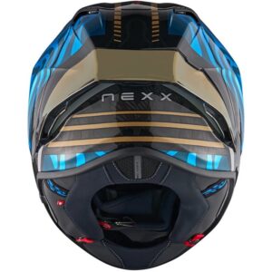 NEXX X.R3R Carbon Swirl Sky Blue Helmet - Image 3