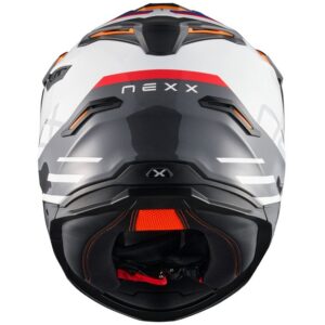 NEXX Y.Travl Quest White / Blue / Bright Red Helmet - Image 3