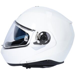 NOLAN N100-5 Classic N-Com Metal White Helmet - Image 3