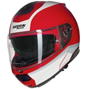 NOLAN N100-6 Casco rojo/blanco / Argento - Imagen 1