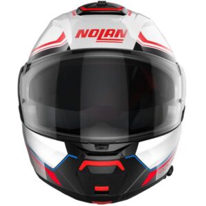 NOLAN N100-6 Surveyor N-Com Metal White / Blue / Red / Black / Metal Black Helmet - Image 3