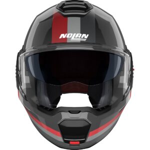 NOLAN N120-1 Lineo Black / Red / Grey Helmet - Image 3