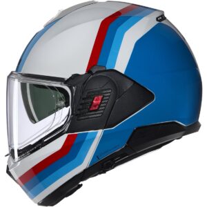 NOLAN N120-1 Lineo White / Blue / Red Helmet - Image 3
