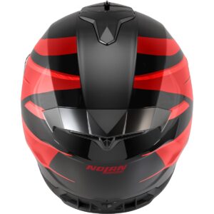 NOLAN N80-8 Fervo Black / Red Chrome Metal Helmet - Image 3