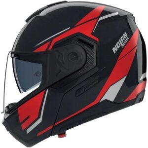 NOLAN N90-3 Casco de metal negro / rojo / blanco - Imagen 2