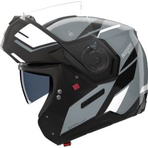 NOLAN N90-3 Sincrono Grey / Black / White Helmet - Image 3