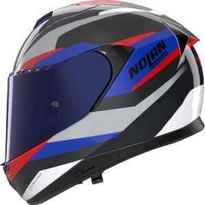 NOLAN X-904 Ultra Carbono Calibro Carbono / Antracita / Casco Azul / Rojo - Imagen 2