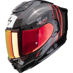 SCORPION Exo-1500 Carbon Air Negro / Casco Rojo - Imagen 1