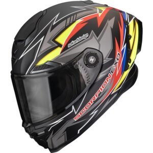 SCORPION Exo-Race Air Move On Matt Negro / Rojo / Amarillo Casco - Imagen 1