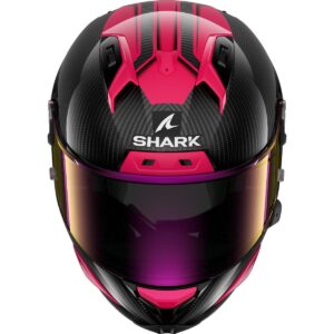 SHARK Aeron Carbon Skin Carbon / Violet / Blue Helmet - Image 3