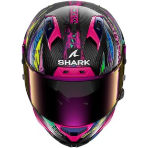 SHARK Aeron Fawn Carbon / Violet / Yellow Helmet - Image 3
