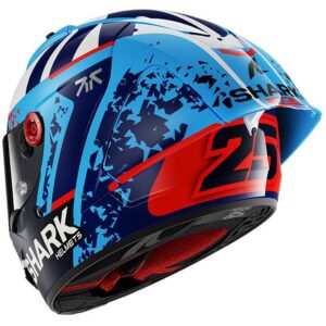 SHARK Aeron GP Replica Raúl Fernández FIM Azul / Azul / Casco Blanco - Imagen 2