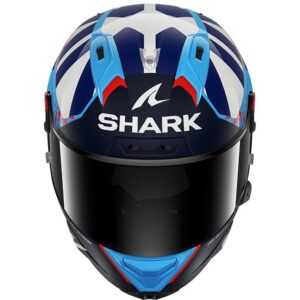 SHARK Aeron GP Replica Raúl Fernández FIM Azul / Azul / Casco Blanco - Imagen 3