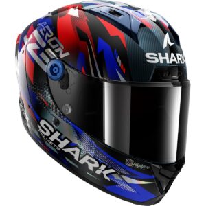 SHARK Aeron Zarco GP de Francia Carbono / Azul / Casco de Cromo - Imagen 3