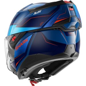 SHARK Oxo Mekarium Blue / Chrom / Orange Helmet - Image 3