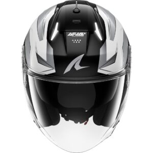 SHARK Skwal i3 Jet Mekarium Negro / Crom / Casco Blanco - Imagen 3
