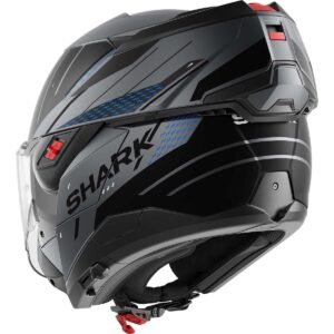 SHARK Oxo Rydger Matt Anthracite / Blue / Black Helmet - Image 3