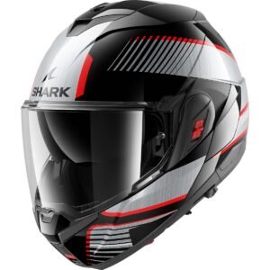 SHARK Oxo Sikter Negro / Cromo / Casco de Plata - Imagen 2
