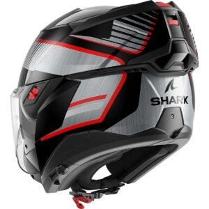 SHARK Oxo Sikter Negro / Cromo / Casco de Plata - Imagen 3