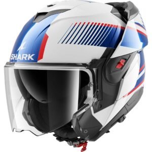 SHARK Oxo Sikter White / Chrom / Blue Helmet - Image 1