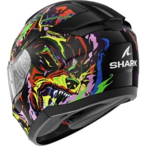 SHARK Ridill 2 Racing Beast Black / Violet / Yellow Helmet - Image 2