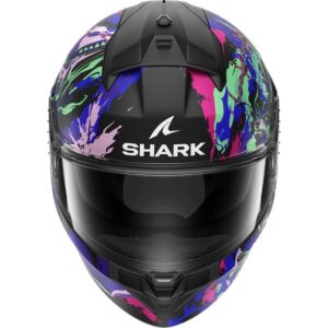 SHARK Ridill 2 Racing Beast Matt Black / Violet / Green Helmet - Image 3
