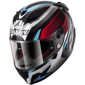 SHARK Race-R Pro Carbon Aspy Carbon / Red / Blue Helmet - Image 1