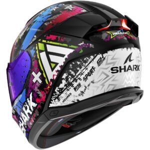 SHARK Skwal i3 Hellcat Black / Chrom / Blue Helmet - Image 3