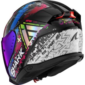 SHARK Skwal i3 Jet Hellcat Black / Chrom / Blue Helmet - Image 3