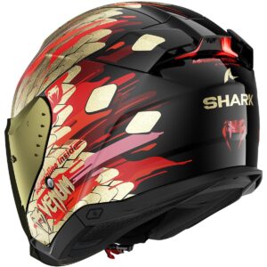 SHARK Skwal i3 Jet Venum Negro / Rojo / Casco de Oro - Imagen 3