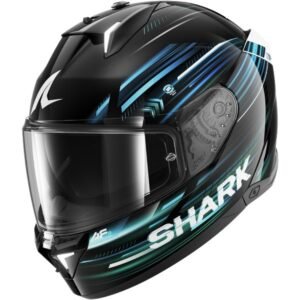SHARK Skwal-i3 Light-Blur Black / Blue / Green Helmet - Image 1