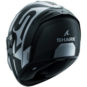SHARK Spartan RS Carbon Shawn Mat Carbon / Black / Silver Helmet - Image 3