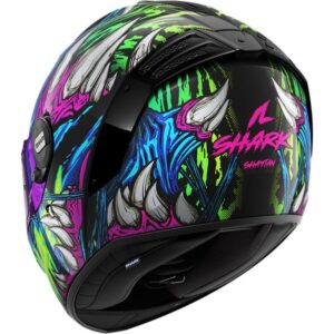 SHARK Spartan RS Shaytan Negro / Verde / Casco Violeto - Imagen 3