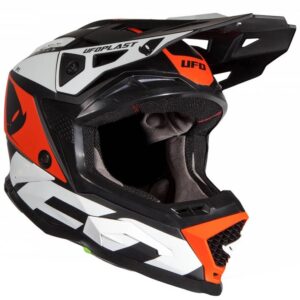 UFO Echus Matt White / Black / Orange 2023 Helmet - Image 5