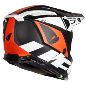 UFO Echus Matt White / Black / Orange 2023 Helmet - Image 4