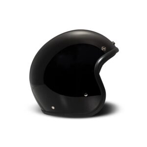 Casco jet DMD Retro Solid Negro Brillo