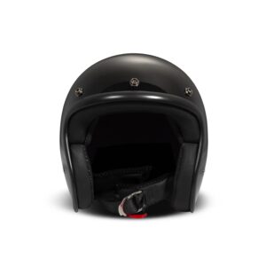 Casco jet DMD Retro Solid Negro Brillo